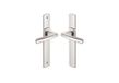 Vachette Deurgreepset op SCULT-plaat - versie zonder gat - afstand 195 mm - Zamak - platina-afwerking