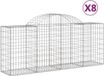 vidaXL Gabions - 8 pièces - voûté - 200x50x80/100 cm - fer galvanisé