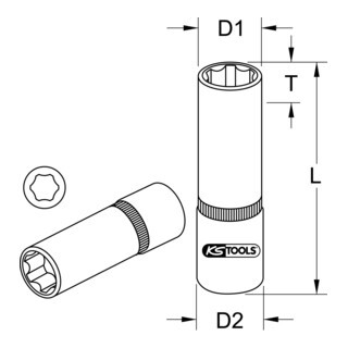 KS Tools KS Tools 1/4" CLASSIC inbus, lang, 10mm Aantal:1