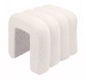 Merkloos Relaxdays Poef - teddy - 40x40x40 cm - crème