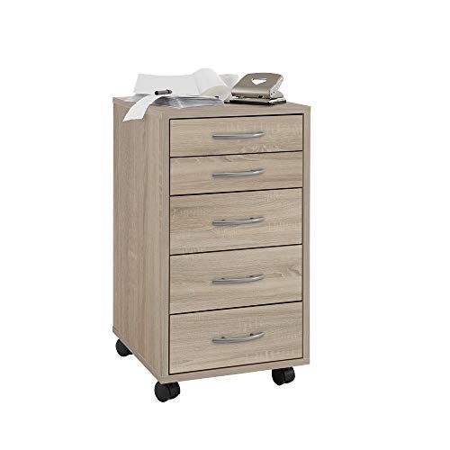 FMD Möbel Freddy Rolcontainer - 33 x 63,5 x 38 cm - Eiken