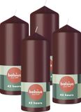 Bolsius - Gladde Stompkaarsen - 15cm - 4 stuks - Bordeaux Rood
