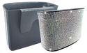 Poubelle suspendue - Poubelle de voiture - Poubelle 20 x 14 x 9 cm - Étanche - Durable - Strass décoratifs - Conteneur à déchets