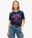 Superdry T-shirt met glitterlogo en relaxte pasvorm - Dames