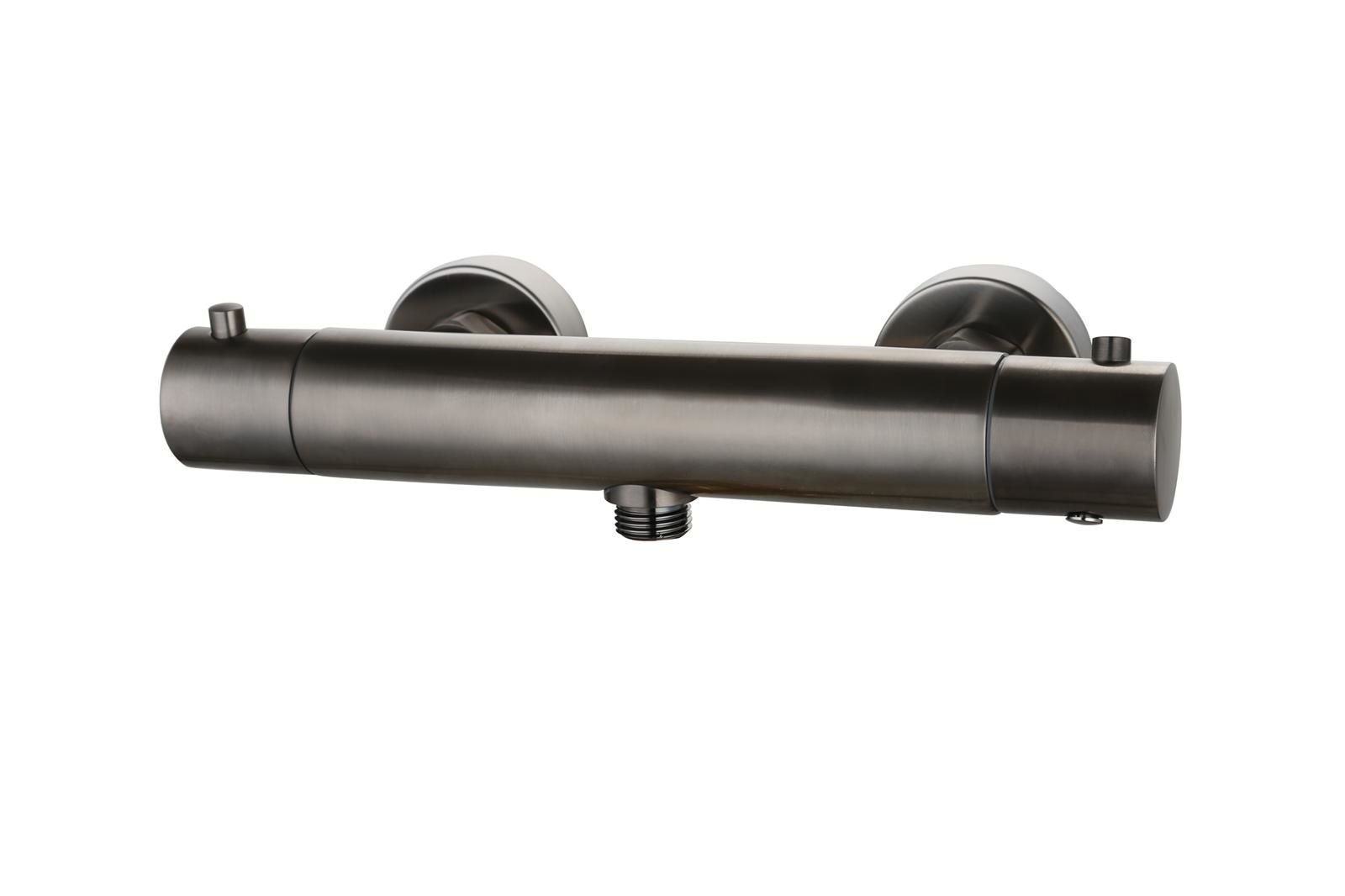 Sani Royal Thermostatische Douchekraan Opbouw Gun Metal Rond