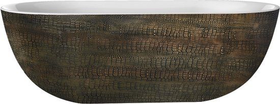 Best Design Color-Croco-Second Oval Freestanding Bathtub - 180x86cm - Brown Acrylic