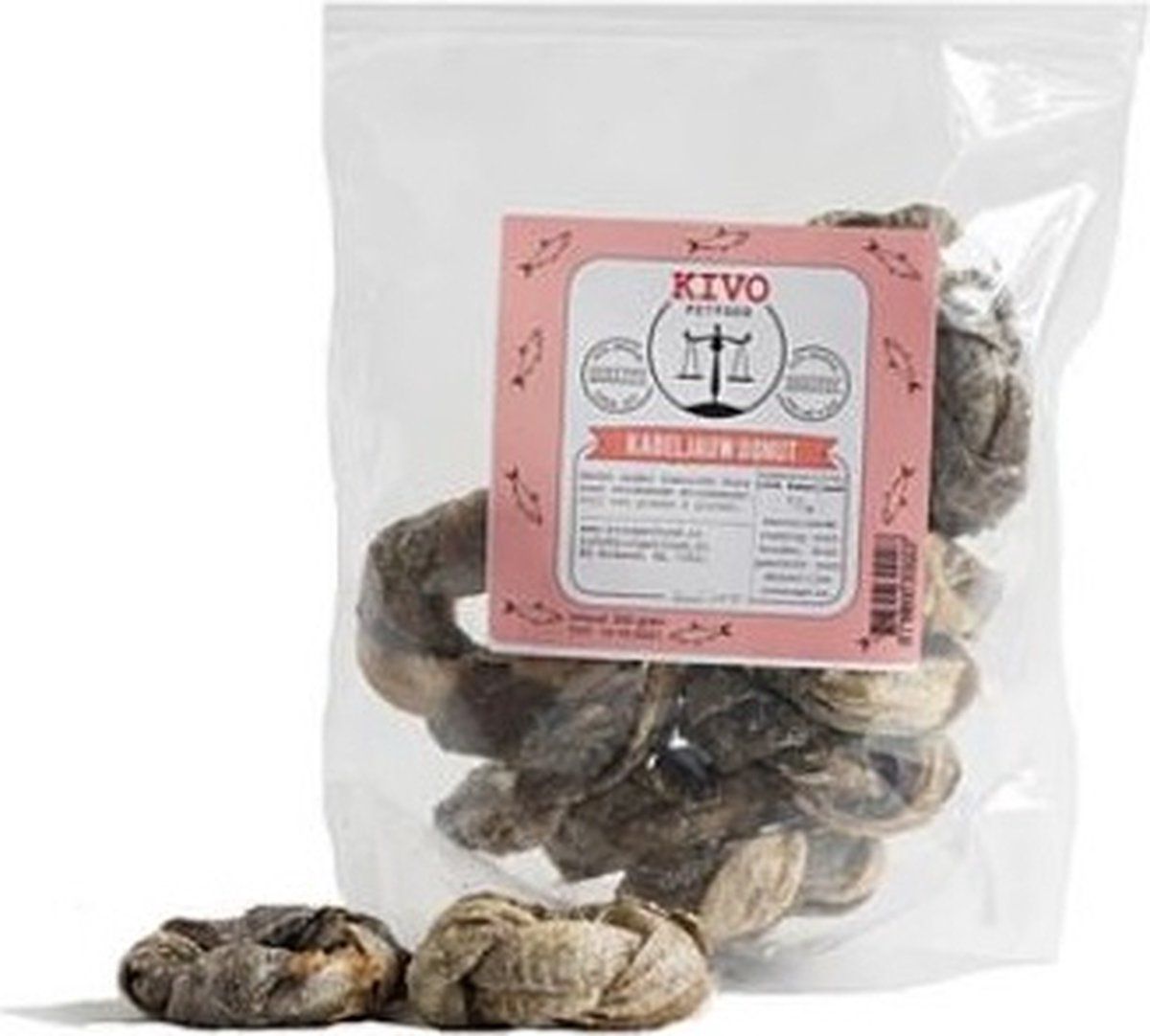 Kivo Petfood - Hondensnack Kabelkauw donut 2x 200 gram - Graanvrij en Glutenvrij