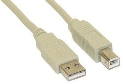 Inline 34535L USB A - USB B Kabel - 3m - Beige