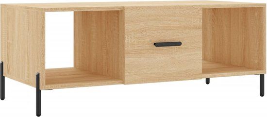 vidaXL Salontafel 102x50x40 cm Bewerkt Hout Sonoma Eikenkleurig