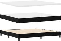 vidaXL Boxspring Bed met Matras Zwart 200 x 200 cm Fluweel