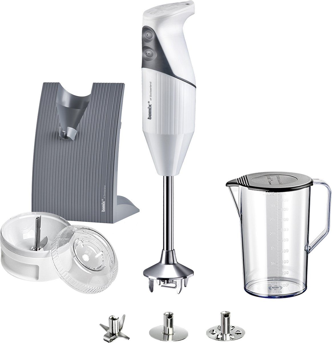 Bamix Staafmixer Swissline M200 Wit - 200 W - Met Accessoires En Smart Helpers
