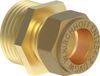 KIRCHHOFF MS overgangsstuk, blanco, 22 mm x 1"BU, knelfitting voor koperen buis