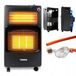 Renovey kachel hybride: 4200W gaz + 1260W électrique, kachel portable pour maison, garage, atelier et abri de jardin
