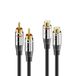 sonero S-AC710-150 audio kabel 15 m RCA Zwart
