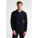 Petrol Industries katoenen regular fit gebreide trui - marineblauw
