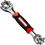 Clé à douille universelle avec 48 fonctions, outil multifonctionnel avec tête rotative à 360 degrés, convient aux réparations de vélos et de voitures - non magnétique