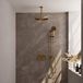 BRAUER Gold Carving thermostatische inbouw regendouche met drukknoppen SET 72 or 24k goud geborsteld PVD