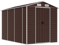 vidaXL Tuinhuis Bruin 191x300x198 cm Gegalvaniseerd Staal