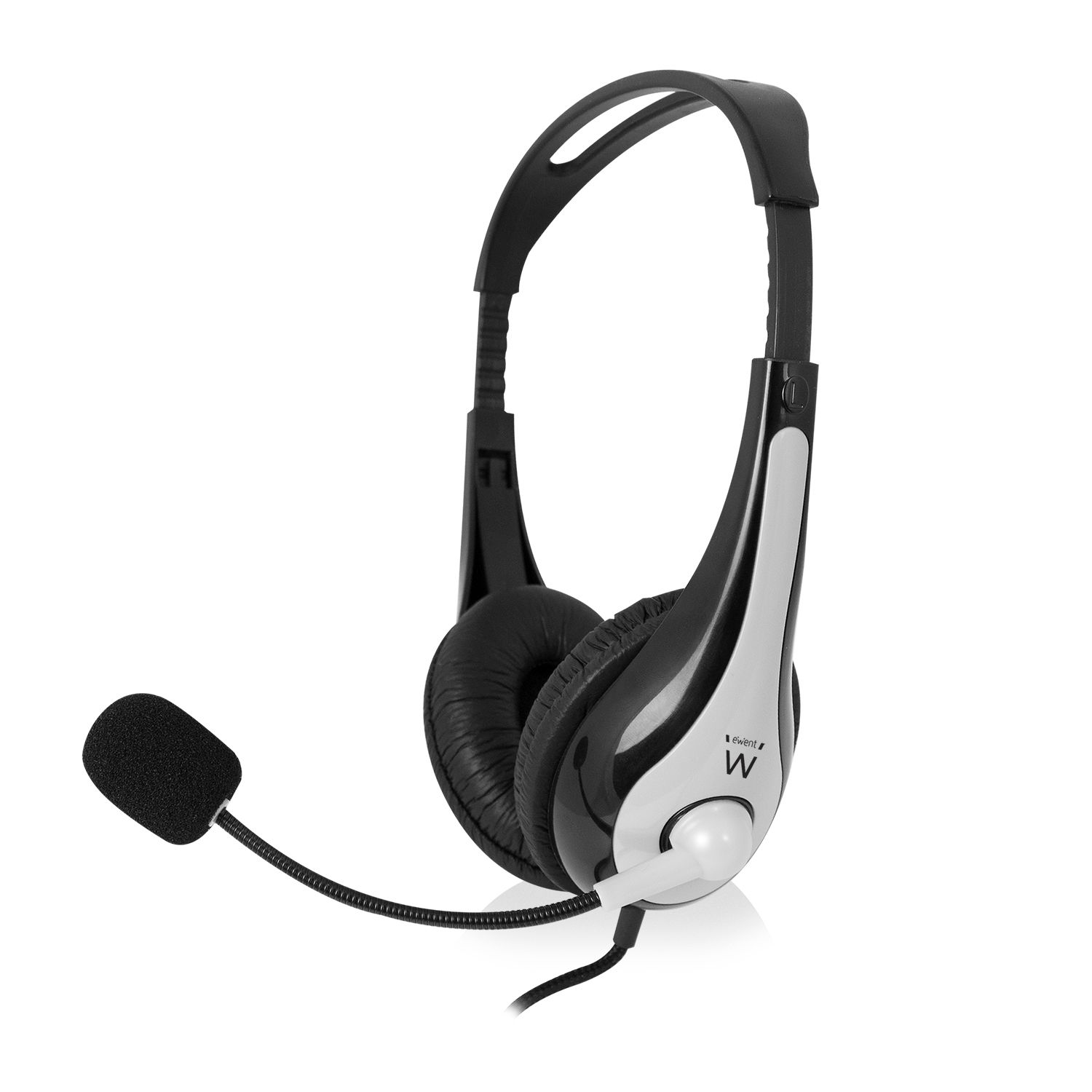 Ewent EW3565 - Headset - Over-ear - Bedraad - Zwart/Wit