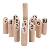 Well-Home Kubb set en bois, 13 pièces