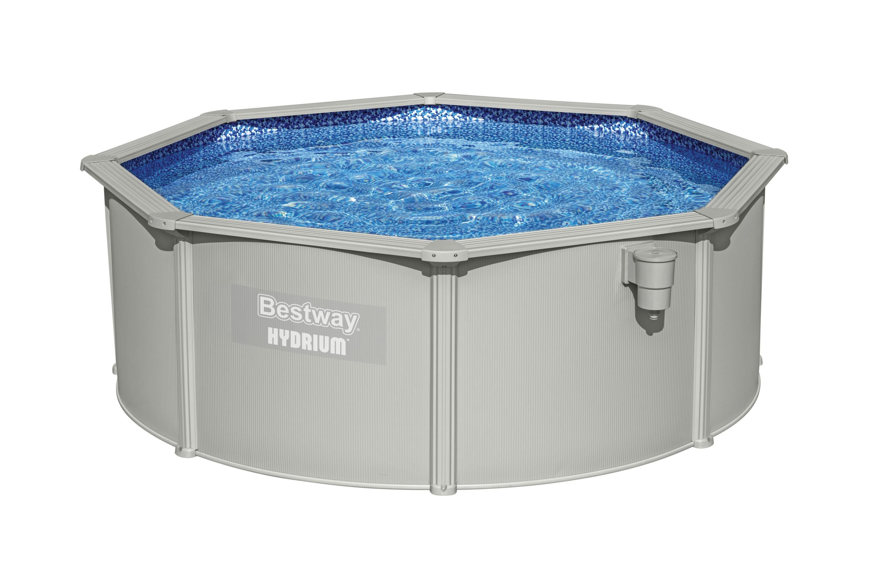 Bestway Hydrium Zwembad Jersey set rond 360 - Framed Pool - Round - 10990 l - Blue, Grey