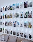 litogo 100 LED-fotoclip lichtslingers, 10M fotopin Fairy Lights met 60 clips Indoor batterij aangedreven Cooper draad opknoping String fotolijsten decoratie voor slaapkamer Wedding Party Xmas (koel wit)