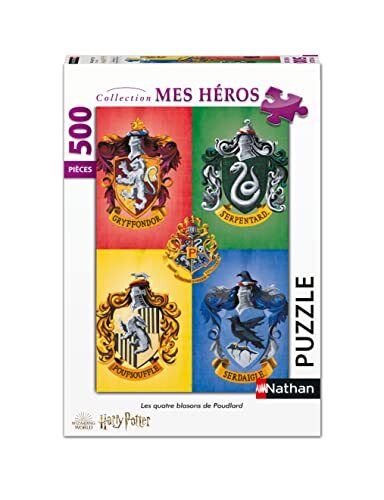 Puzzles Nathan - Puzzel 500 stukjes: de vier wapen van Hogwarts/Harry Potter volwassenen, 400556872879