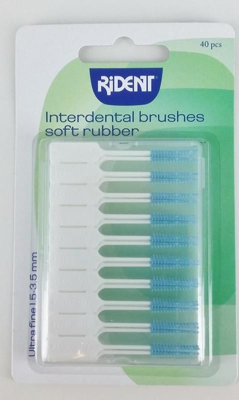 Rident Interdental Brushes Soft Rubber 40 ST - 8711341443013