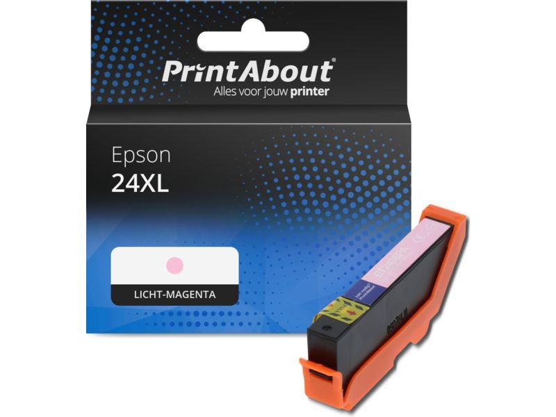 PrintAbout Inktcartridge 24XL (C13T24364012) Licht-magenta Hoge capaciteit geschikt voor Epson