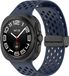 By Qubix - D-buckle siliconen sportband - Donkerblauw - Geschikt voor Samsung Galaxy Watch Ultra / Ultra 2 - 47mm