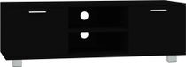 Meuble TV 120x40,5x35 cm bois travaillé noir