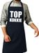 Bellatio Decorations Top kokkie barbeque schort / keukenschort navy blauw voor heren - bbq schorten
