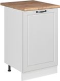 Vicco Keukenonderkast R-Line, Wit landelijk/Wit, 50 cm goudkleurig eiken werkblad