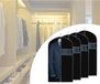 Unyqoos URMI Kledingtas Ademend 152cm x 60cm 4 Pack Kledingtassen voor Reisopslag met Transparant Venster Stofdicht voor Pak Jas Jas Kledingkast Zwart