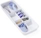 YouCopia DrawerFit lade-organizer met verstelbare verdelers, uitbreidbare keukenorganizer, gespikkeld wit