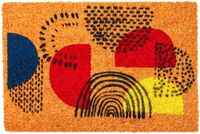 Merkloos Relaxdays Deurmat kokos - abstract - 60x40 cm - antislip