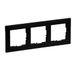 LEGRAND, SEANO 3-voudig frame, thermoplast, halogeenvrij, afmetingen: 87 x 229 mm, kleur: zwart gelakt, 765373