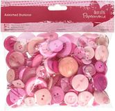 Papermania 250 g, verschillende knopen, roze