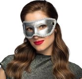 Boland Masker Gabriella zilver - Volwassenen - Showgirl