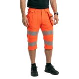 Mascot Accelerate Safe Shorts, lange met spijkerzakken 19349-711 - Hi-Vis rouge - C50