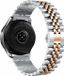 By Qubix - Stalen band - Zilver / rosé goud - Geschikt voor Garmin Vivoactive 6 / 5 / 3 - Smartwatch bandje 20mm