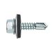 Index abe166313 – schroefpunt spiraalboor DIN 7504-k met geïntegreerde sluitring P-16 EPDM verzinkt 6,3 x 130
