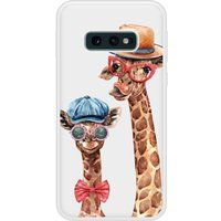 Samsung Galaxy S10e Funny girafe Verstevigd hoesje met sublimatie bedrukking
