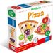 Pizza ronde avec fromage mixte et pâte croustillante