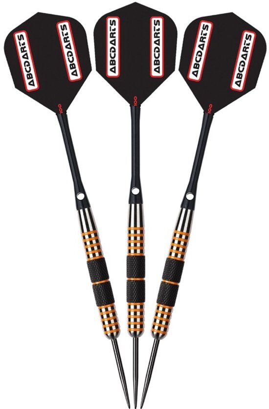 ABC Darts Professionele Dartpijlen - Amberjack 210 - 30 gram Darts Pijlen met Aluminium shafts - stevige flights - opbergmapje