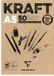 Clairefontaine Kraftpapier A5 Blok - Bruin - 50 vellen - 120 gr