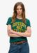 Superdry - Dames Varsity T-shirt met flockprint en aansluitende pasvorm - Dark Forest Green - Maat S