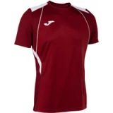 Joma Championship VII T-shirt met korte mouwen voor heren, Bordeaux / White, Polyester