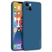 Pinwuyo Coque iPhone 13 en Silicone Liquide - Bleu