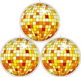 Merkloos / Sans marque Feestartikelen en versieringen - seventies/eighties decoratie- disco thema - 2x stuks - bol 28 cm